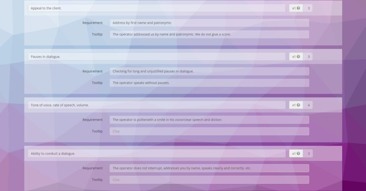 Rating sheets in Oki-Toki Toki