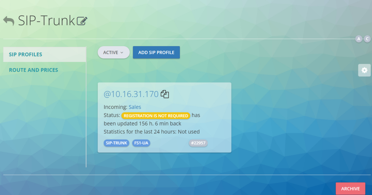 SIP-Trunk в Окі-Токі