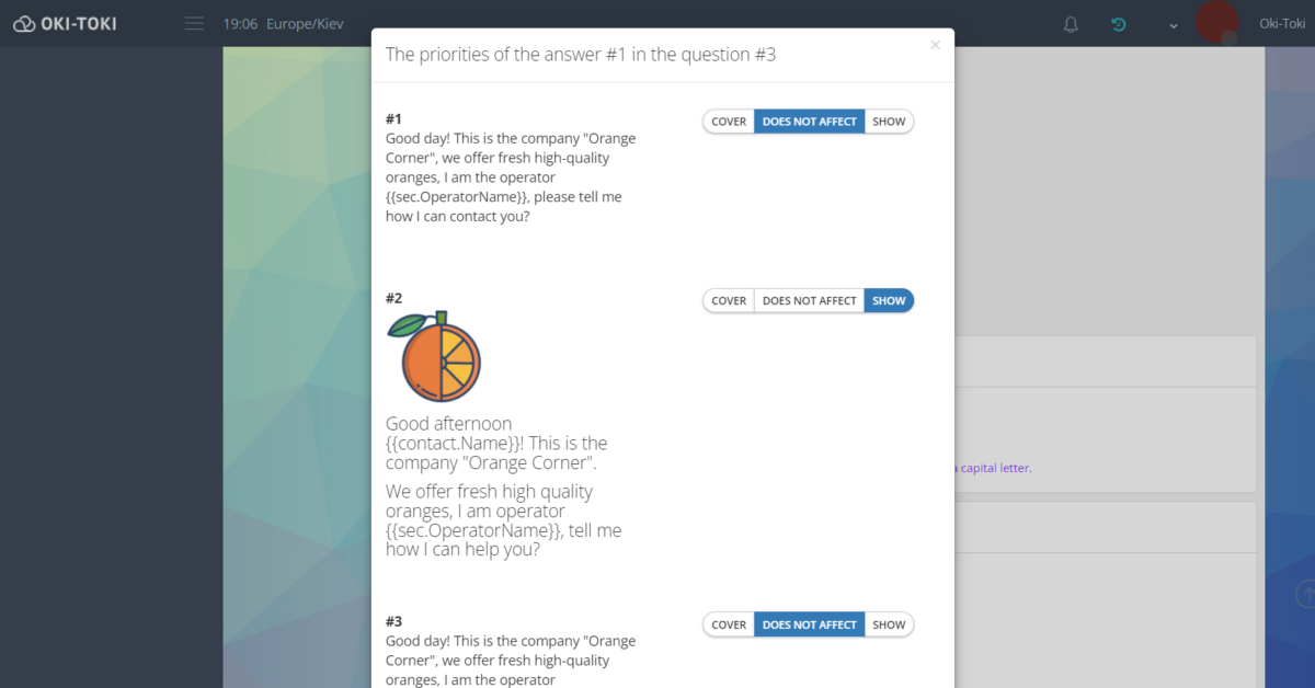 Пріоритети та порядок питань