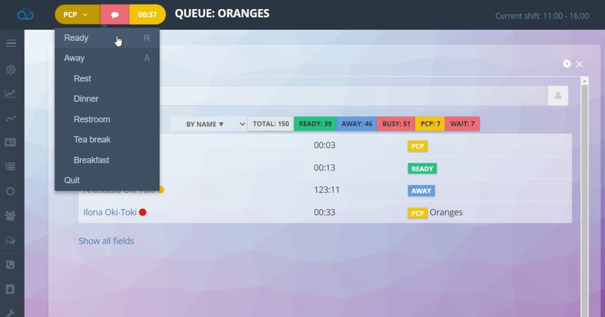 Зміна статусів в опермісці